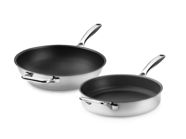 ZERO – NATÜRLICH ANTIHAFT WOK+SAUTIER-SET – 2 TEILE - 1