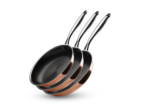 KUPFER HYBRID ANTIHAFT BRATPFANNENSET - 3 TEILE - 1